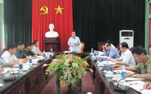 Đồng chí Nguyễn Văn Quang, Phó Bí thư TT Tỉnh uỷ, Chủ tịch HĐND tỉnh phát biểu tại hội nghị.