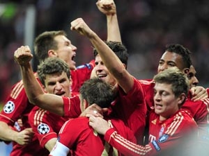 Niềm vui của các cầu thủ Bayern.