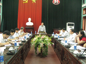 Đồng chí Nguyễn Văn Quang, Phó Bí thư Thường trực Tỉnh ủy, Chủ tịch HĐND tỉnh Phát biểu tại hội nghị.