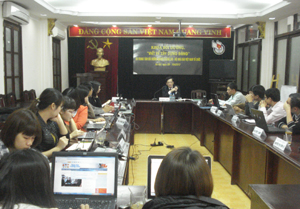 Lớp bồi dưỡng viết về xây dựng Đảng cho 20 phóng viên do Hội Nhà báo Việt Nam tổ chức.