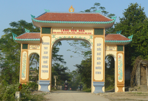 Làng văn hóa thôn Xuân Him, xã Thanh Lương (Lương Sơn).