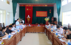 Đồng chí Nguyễn Tiến Sinh, Phó trưởng Đoàn ĐBQH tỉnh phát biểu kết luận tại buổi giám sát.