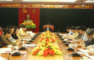 Đồng chí Trần Đăng Ninh, Phó Bí thư TT Tỉnh ủy chủ trì hội nghị.

