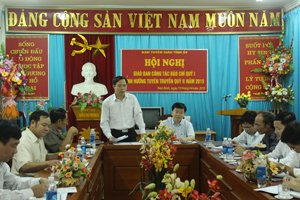 Đồng chí Nguyễn Văn Toàn, UV BTV, Trưởng Ban Tuyên giáo Tỉnh ủy phát biểu kết luận hội nghị.