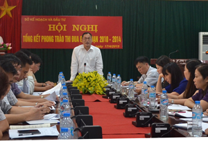 Đồng chí Bùi Hải Quang, Giám đốc Sở KH&ĐT phát động phong trào thi đua yêu nước giai đoạn 2015-2020.