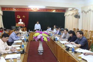 Đồng chí Trần Đăng Ninh, Phó Bí thư TT Tỉnh ủy kết luận buổi làm việc

