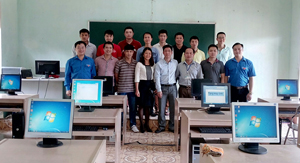 Quang cảnh phòng Tin học của trường THCS Cun Pheo (Mai Châu) sau khi được đoàn tình nguyện hỗ trợ.