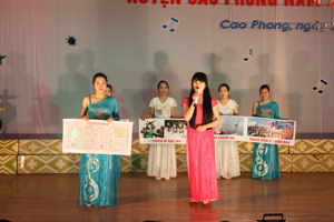 Tiết mục tuyên truyền miệng về chủ đề biển đảo của đơn vị xã Thung Nai đạt giải A và giải tuyên truyền viên xuất sắc nhất.

