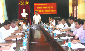 Đồng chí Đinh Duy Sơn, Phó Chủ tịch HĐND tỉnh kết luận buổi làm việc tại huyện Kim Bôi.