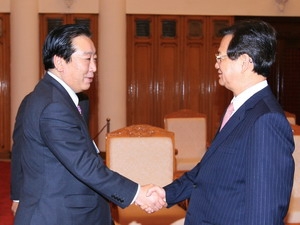 Thủ tướng Nguyễn Tấn Dũng tiếp ông Noda Yoshihiko, Bộ trưởng Tài chính Nhật Bản.