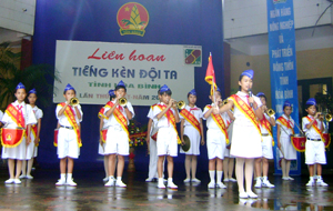 Đội nghi thức Đội huyện Mai Châu tại cuộc thi 
