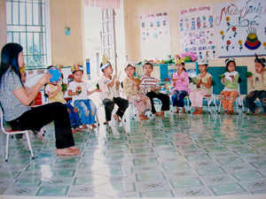 Trẻ em xã Hiền Lương được quan tâm nuôi dạy chu đáo góp phần nâng cao chất lượng dân số.