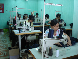 Xã Vũ Lâm xây dựng nông thôn mới
Lao động làm việc tại Cơ sở sản xuất may và dịch vụ thương mại Nguyễn Hoàng, phố Lâm Hóa, xã Vũ Lâm (Tân Lạc), thu nhập tối thiểu 1,2 triệu đồng/tháng. 
