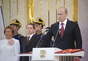 Ông Putin tại lễ nhậm chức tổng thống ngày 7.5.
