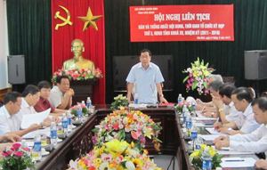 Đồng chí Nguyễn Văn Quang, Phó Bí thư TT Tỉnh ủy, Chủ tịch HĐND tỉnh  phát biểu kết luận hội nghị.