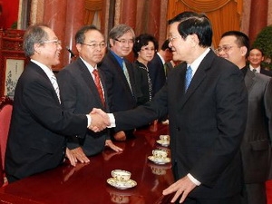 Chủ tịch nước Trương Tấn Sang tiếp Đoàn Hội những người Hàn Quốc yêu Việt Nam (VESAMO).