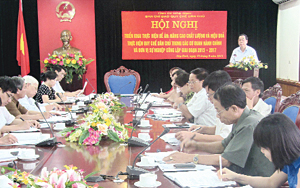 Đồng chí Nguyễn Văn Quang, Phó Bí thư TT Tỉnh ủy, Chủ tịch HĐND tỉnh phát biểu kết  luận hội nghị.