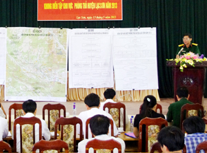 Thành phần khung tham gia tập huấn, bồi dưỡng chuẩn bị cho diễn tập KVPT huyện Lạc Sơn năm 2013.