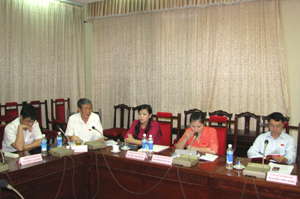 Đoàn đại biểu QH tỉnh thảo luận tại tổ.