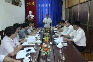 Đồng chí Hoàng Quang Minh, Ủy viên TT HĐND tỉnh phát biểu kết luận buổi khảo sát.

