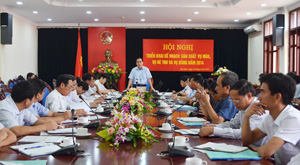 Đồng chí Nguyễn Văn Quang, Phó Bí thư  Tỉnh ủy, Chủ tịch UBND tỉnh phát biểu chỉ đạo hội nghị.