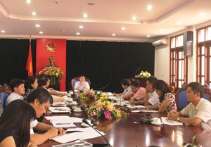 Đồng chí Nguyễn Văn Chương, Phó Chủ tịch UBND tỉnh chủ trì cuộc họp.

