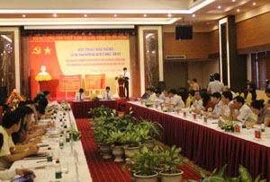 Quang cảnh Hội thảo báo Đảng các tỉnh, thành phố phía bắc lần thứ 23.