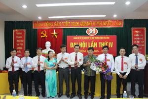 BCH Đảng bộ Sở TN&MT nhiệm kỳ mới ra mắt Đại hội.