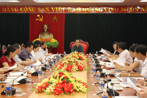 Đồng chí Nguyễn Văn Quang, Phó Bí thư Tỉnh ủy, Chủ tịch UBND tỉnh phát biểu kết luận hội nghị.