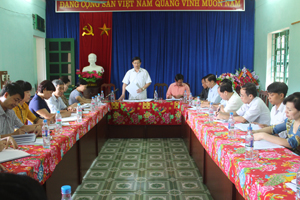 Đồng chí Bùi Văn Cửu, Phó Chủ tịch TT UBND tỉnh, Trưởng BCĐ công tác DS/KHHGĐ tỉnh kết luận buổi làm việc.