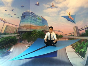 Em Nguyễn Thế Quỳnh, ảnh chụp 3D ở góc tường khu nhà Youth square