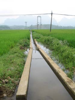 Các tuyến kênh mương nội đồng đã được xây kiên cố đảm bảo dân nước an toàn trong mùa mưa bão