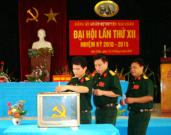 Đảng bộ quân sự huyện Mai Châu được Đảng bộ quân sự tỉnh chọn Đại hội điểm đã thành công tốt đẹp