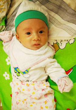 Nhật Minh lúc 1,5 tháng tuổi.