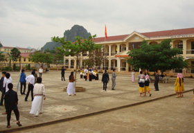 Hầu hết các nhà trường ở huyện Lạc Thủy đã được đầu tư cơ sở vật chất khang trang.