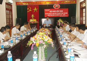 Đồng chí Hoàng Việt Cường, Bí thư Tỉnh ủy, Chủ tịch HĐND tỉnh phát biểu kết luận hội nghị.