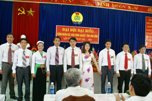 BCH Công đoàn các KCN tỉnh khóa I, nhiệm kỳ 2011-2016 ra mắt đại hội.