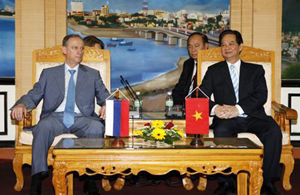 Thủ tướng Nguyễn Tấn Dũng tiếp Thư ký Hội đồng An ninh LB Nga N.P.Pa-tơ-ru-sép.