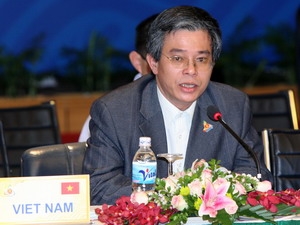 Trưởng SOM ASEAN Việt Nam Phạm Quang Vinh. (Ảnh: Nhan Sáng/TTXVN)