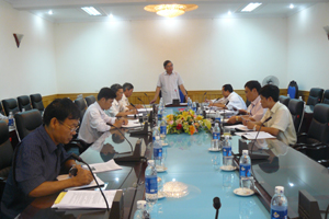 Đồng chí Bùi Ngọc Đảm, Trưởng BCĐ tỉnh kết luận buổi làm việc