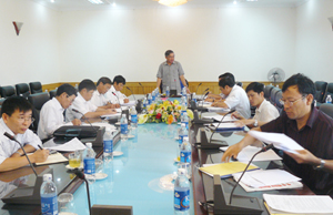 Đồng chí Bùi Ngọc Đảm, Phó Chủ tịch TT UBND tỉnh, Trưởng BCĐ chương trình xây dựng NTM của tỉnh kết luận hội nghị.