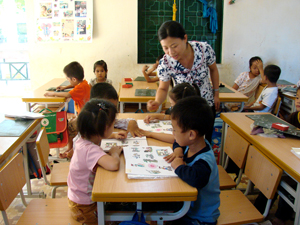Trường tiểu học Kim Đồng (Đà Bắc) duy trì tốt chất lượng phong trào thi đua “2 tốt” xứng đáng là trường điểm của huyện hiện nay.