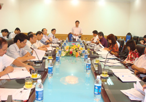 Đ/c Bùi Văn Cửu, Phó Chủ tịch UBND tỉnh phát biểu kết luận buổi làm việc.                                                          
