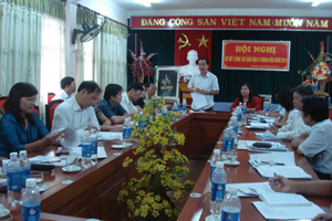 Đồng chí Nguyễn Văn Quang, Phó Bí thư Thường trực Tỉnh ủy, Chủ tịch HĐND tỉnh phát biểu chỉ đạo hội nghị.