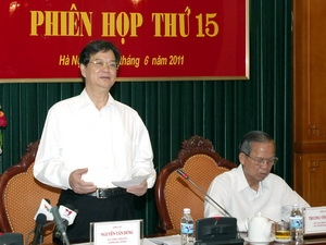 Thủ tướng Nguyễn Tấn Dũng chủ trì phiên họp. (Ảnh: Thống Nhất/TTXVN).