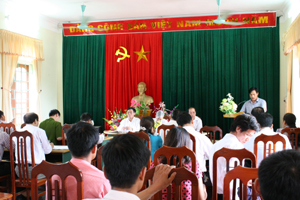Đảng ủy xã Nam Phong tổ chức hội nghị BCH mở rộng nhằm tháo gỡ những khó khăn, vướng mắc trong thực hiện nhiệm vụ phát triển KT- XH từ các thôn, xóm.
