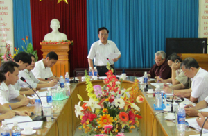 Đồng chí Đinh Duy Sơn, Phó Chủ tịch HĐND tỉnh kết luận tại buổi giám sát tại Sở GT-VT.