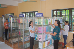 Từ phong trào thi đua “Dạy tốt - học tốt”, trường THCS thị trấn Kỳ Sơn đảm bảo cơ sở vật chất phục vụ giảng dạy, học tập cho giáo viên, học sinh.