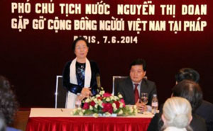 Phó Chủ tịch nước: Trong những lúc đất nước gặp thách thức, Việt kiều là nguồn sức mạnh cổ vũ để đi đến thắng lợi.