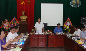 Đồng chí Nguyễn Văn Quang, Phó Bí thư Tỉnh ủy, Chủ tịch UBND tỉnh kết luận buổi làm việc.